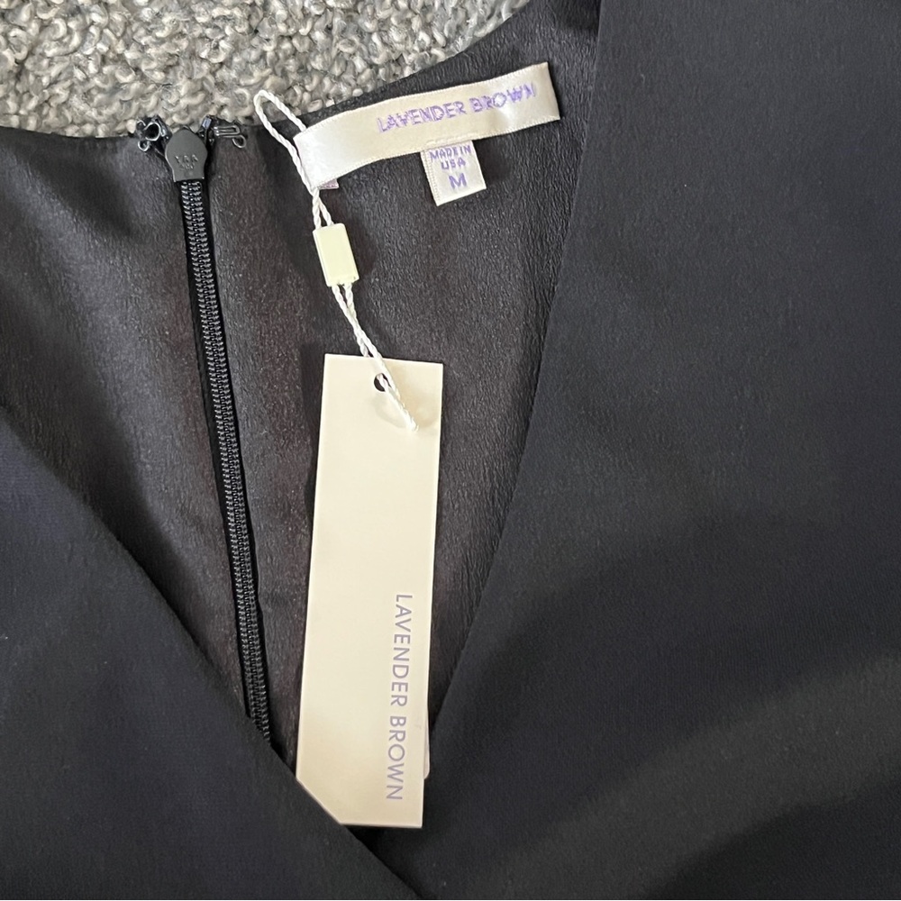 Lavender Brown Black Wrap Jumpsuit Size M - Picture 7 of 8